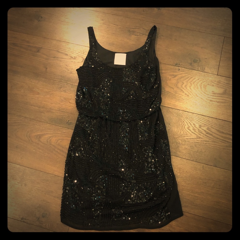 Romeo & Juliet Couture black beaded dress